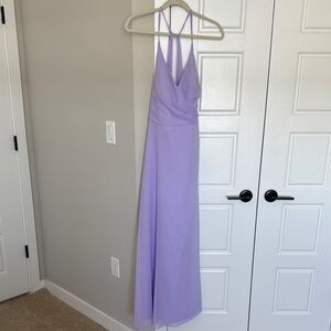 Azazie Elegant Lavender Halter Maxi Dress